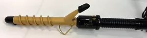 Conair Instant Heat Spiral Ceramic Curling Iron CD88J 25 Setting .75” Gold - Picture 1 of 4