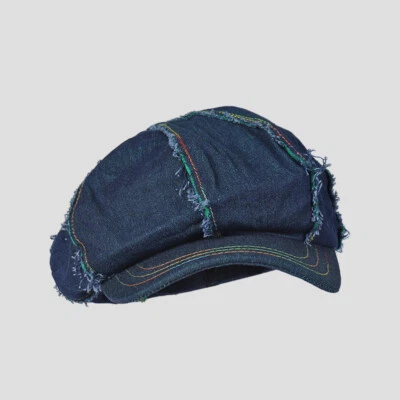 Mujeres Hombres Sombrero Gorra Boina Newsboy Cabbie Denim Envejecido Gran Tamaño Suelto Foto 1 de 4