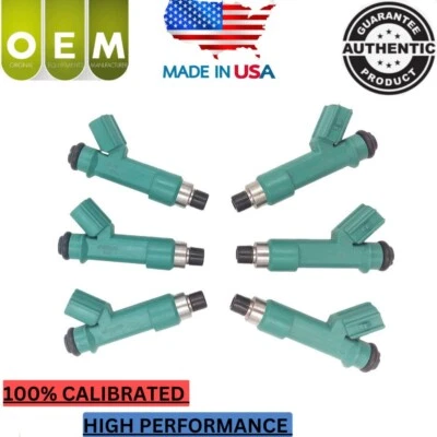 Inyectores de combustible OEM 6X Denso 2003-2009 Toyota 4Runner 4,0 L V6 #23250-31060 Foto 1 de 4