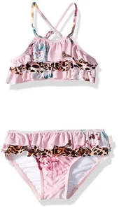 Seafolly Girls' Frill Front Tankini, Tropical Pink, 2 - Picture 1 of 1