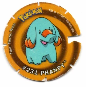 #231 PHANPY TAZO Nº 49 POKEMON TAZOS COLECCION 2001 CHIPICAO - Imagen 1 de 2