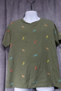 Old Navy Boy's Green Short Sleeve T-Shirt Peace Sign Size Small - Picture 1 of 3