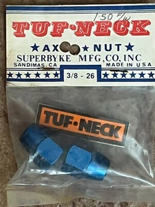 Raro NOS Blue Ano TUF COLLO ASSE DADI 3/8" -26 TPI Old School BMX GT Hutch JMC - Foto 1 di 3