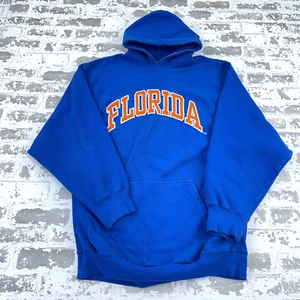 Vintage Florida Gators Hoodie Men Large Blue Sweatshirt Sweater Sewn Y2K 2000s - Picture 1 of 10