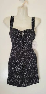 Princess Polly Sz 6 Polka Dot Mini Dress Black & White - Picture 1 of 17