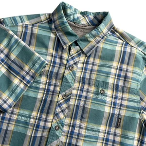 Eddie Bauer Men's Plaid Short Sleeve Button Up Shirt Classic Fit Performance - Picture 1 of 14