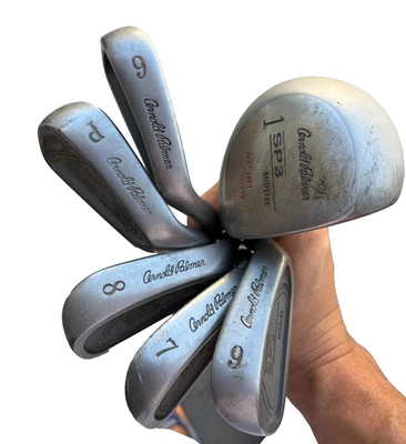 Arnold Palmer Golf Clubs Set 6-9 +PW + 1 SP3 Driver RH Vintage Lot - Image 1 of 4
