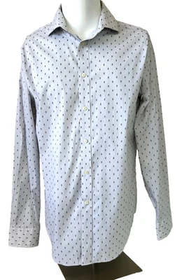 Lauren Ralph Lauren Mens Button Down Size Large Skull Crossbone Stripe Slim Fit - Image 1 of 4