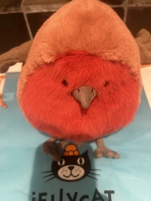 Official Jellycat Soft Toy ~  Plum Robin Christmas theme ~ Brand New with Tags - Image 1 of 4