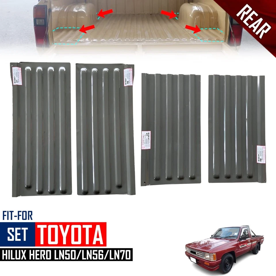 Set Floor Mat Pickup Bed Steel For Toyota Hilux LN50 LN56 LN70 Ute 1984-88 - Image 1 of 4