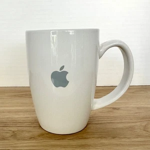 Apple Inc. Computers 16 oz White Coffee Tea Mug Silver Apple Logo Ad Macintosh - Picture 1 of 5