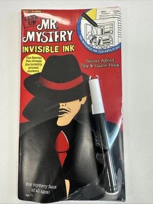 Yes & Know Line Up Mr. Mystery Invisible Ink Secret Agent Spy & Game Book SELLADO Foto 1 de 4
