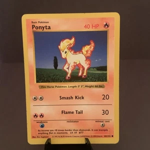 Pokémon TCG: Ponyta Base Set 60/102 Regular Shadowless Common LP - Picture 1 of 2