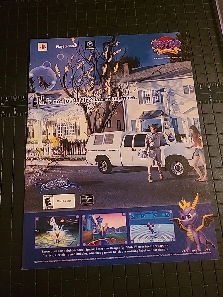 Spyro Enter The Dragonfly Original Promo Art Print Ad 8X11 2003 - Image 1 of 1