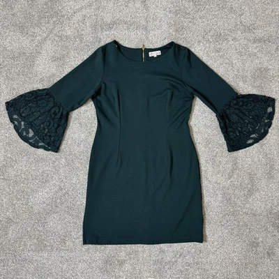 Nanette Lepore Dress Womens 14 Bell Sleeve Lace Cocktail Party Elegant Pockets - Image 1 of 4