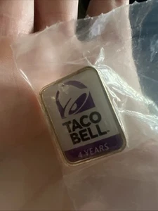 NEW Taco Bell FOUR Year Anniversary Pin Hat Tie Shirt Lapel 4 Year Celebration - Picture 1 of 2