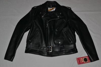 SCHOTT NYC 618 Classic Perfecto Steerhide Leather Motorcycle Jacket Black NEW - Image 1 of 4