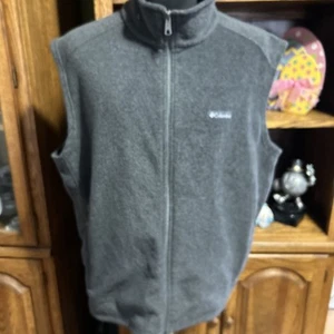 Columbia Mens Gray Fleece Vest XL - Picture 1 of 9