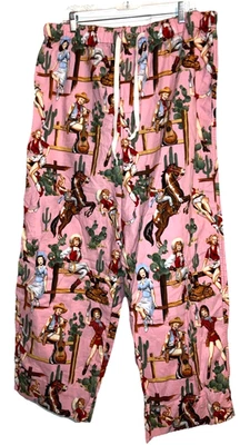 Original Vaquero Mujer Ropa de Dormir XL Rosa Pijama Pantalones Vaquera Estampado Completo Foto 1 de 4