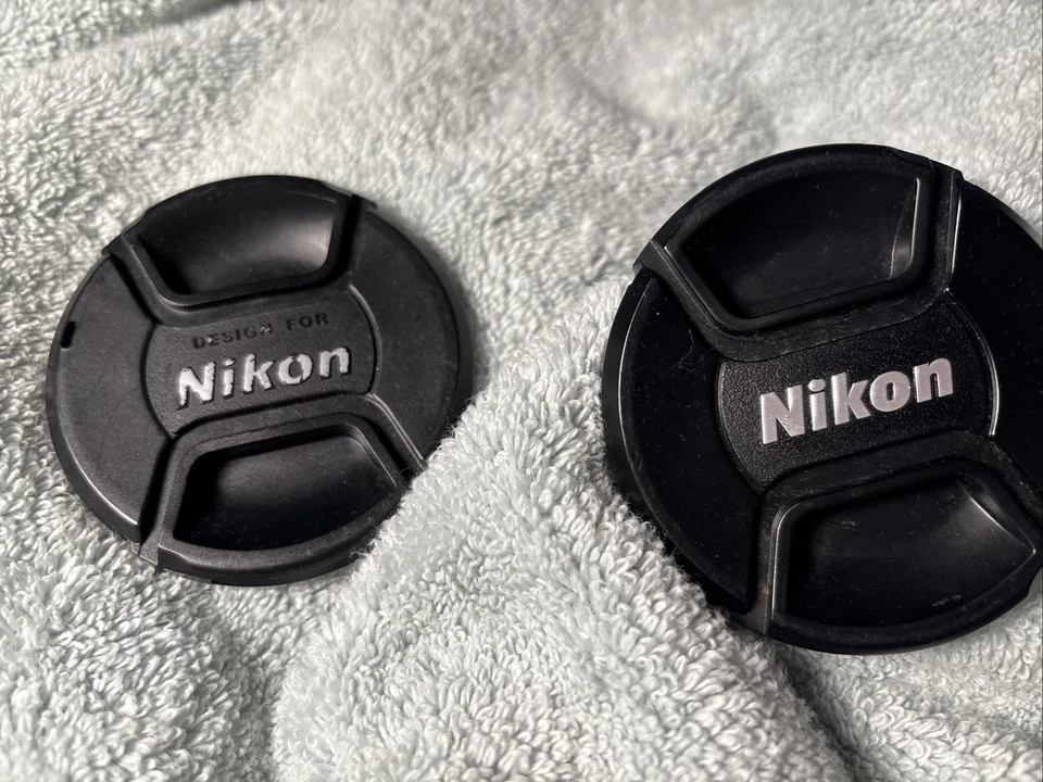 LOT x 2 Nikon - LC-67 - 67mm - Snap-On Black/Silver Plastic - Front Lens Cap - Image 1 of 1