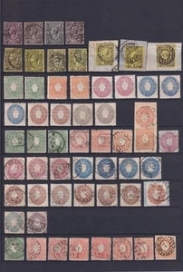 SACHSEN 1855/1863 77 BIEFMARKEN + 3 BRIEFE STEMPELN! - Picture 1 of 2
