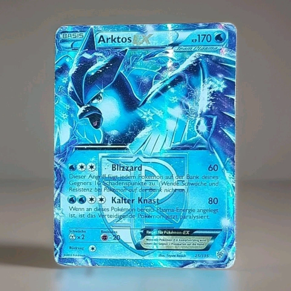 Arktos EX Team Plasma Pokemon Karte Deutsch 25/135 Plasma Sturm - Bild 1 von 3