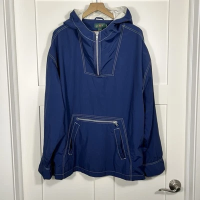 Vintage J Crew Anorak Jacket Men XXL Blue Nylon Sport Outdoor Active 90’s Y2K - Image 1 of 4