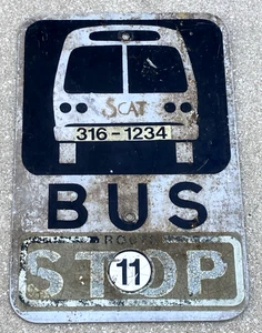 SIESTA KEY Sarasota Florida Straßenschild Highway SCAT Bushaltestelle Route 11 SRQ Transit - Bild 1 von 3