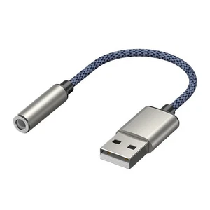 Cable de audio USB a 3,5 mm USB A a 3,5 mm hembra tarjeta de sonido estéreo externa 9408 - Imagen 1 de 10