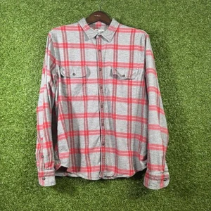 Lucky Brand Shirt Mens XL Flannel Gray Long Sleeve Button Up - Picture 1 of 8