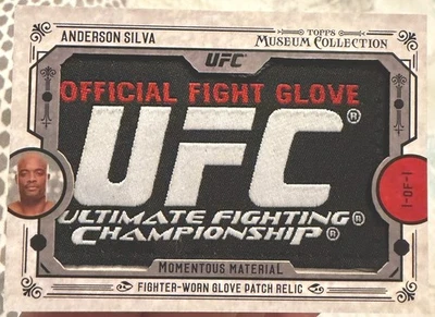 2015 Anderson Silva 1/1 UFC Knockout Museum  Glove relic Patch - Image 1 of 2