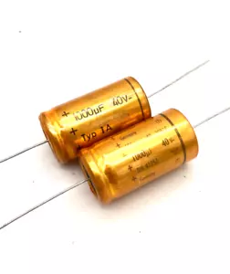 2 x ROE EGC axiale Kondensatoren 1000uF/40V +105°C - Quality Audio Grade - NOS - Bild 1 von 1