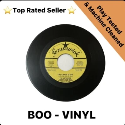 The Artistics - The Chase Is On 7” Promo Northern Soul Vinyl Brunswick EX Con - Image 1 of 4