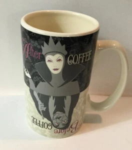 Disney Double Sided mug Evil Queen Snow White Before coffee Cup Grimhilde Rare - Picture 1 of 13