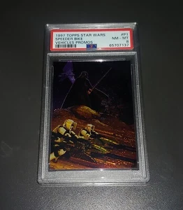 1997 Topps Star Wars Speeder Bike Vehicles Promo #P1 PSA 8 Darth Vader Refractor - Picture 1 of 5