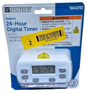 Utilitech digitale 24-Stunden-Zeitschaltuhr #0864292 für Innenbeleuchtung und Dekoration - Bild 1 von 2