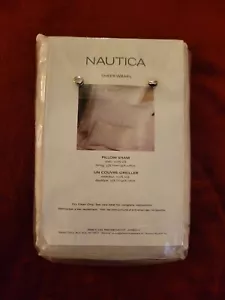 Neu wunderschön Nautica durchsichtig Halstuch King Kissen Schein-Seidenfutter-Leinen außen-elfenbein - Bild 1 von 16