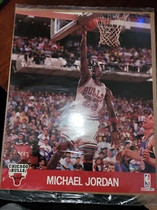 NBA Hoops Michael Jordan 23 Slam Dunk Action Shot Photo Picture Poster - Picture 1 of 3