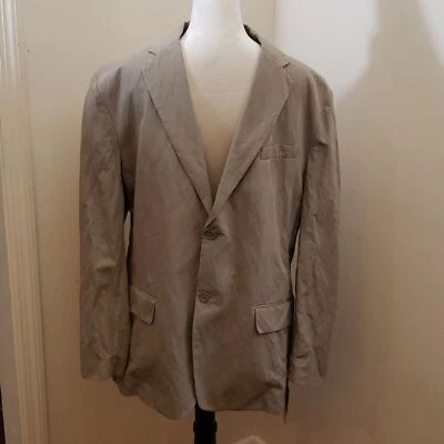 Material London Linen Light Brown Casual Jacket Men's Size L NWT - Image 1 of 4