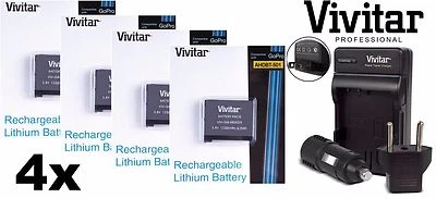 Hi Cap. Batería y cargador 4 piezas AHDBT-501 para GoPro HD Hero5 Hero-5 Hero6 Hero-6 Foto 1 de 4