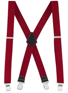Buyless Fashion Textured Suspender Mens - 48 Adjustable Straps 1 1/2 - X Back - Picture 1 of 77