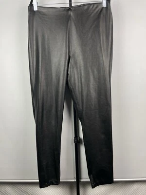 Vince Camuto Black Faux Leather Pull On Elastic Waist Skinny Pants Size L - Image 1 of 4
