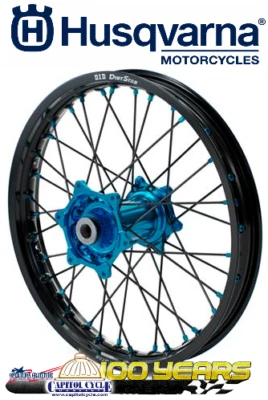 2501090114468 HUSQVARNA FACTORY REAR WHEEL 2.15x19" — 第 1/2 张图片