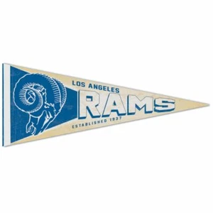 LOS ANGELES RAMS CLASSIC LOGO VINTAGE PREMIUM QUALITY PENNANT 12"X30" BANNER - Picture 1 of 1