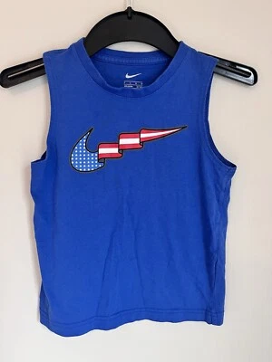 Nike Boy’s Size medium Swoosh Graphics American Flag T-shirt Patriotic S/S white - Image 1 of 4