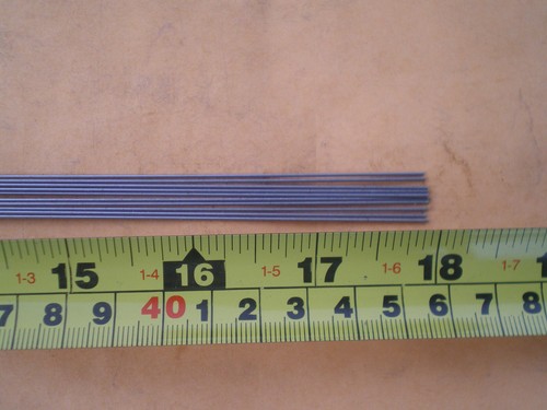 25 STAINLESS STEEL STRAIGHT LURE SHAFT WIRE FORM 0.035 X 18 INCHES LONG