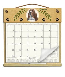 BASSET HOUND CALENDAR HOLDER - REFILLABLE EVERY YEAR! - Picture 1 of 1