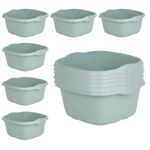 Cuenco de lavado cuadrado de 12 x 32 cm herramientas de limpieza de plástico de alta calidad para el hogar PLATA SALVIA - Imagen 1 de 9