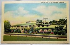 Service Club No. 1 Fort Knox Kentucky Linen Postcard   1J