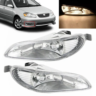 Pair of 9006 55W Bumper Fog Lights Lamps W/Bulbs For Toyota Corolla 2005-2008 - Image 1 of 4